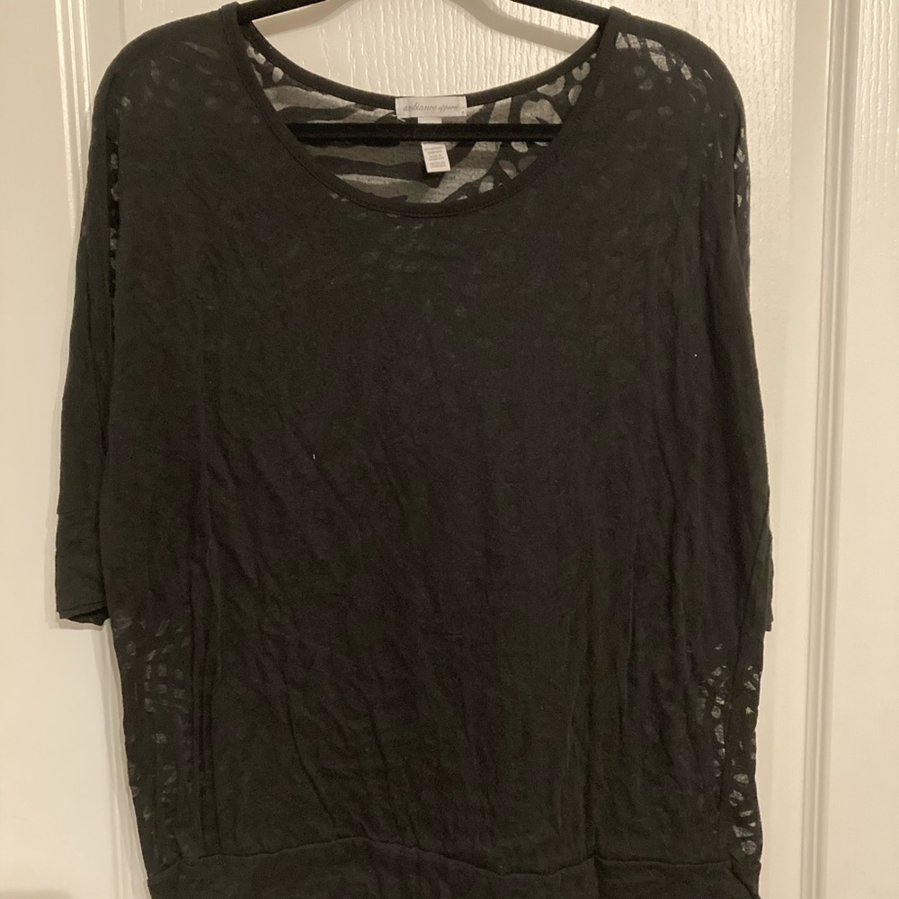 Black Sheer Top